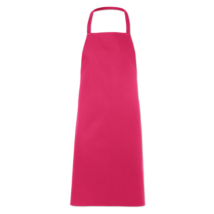 Kitchen apron in cotton fuchsia item picture back