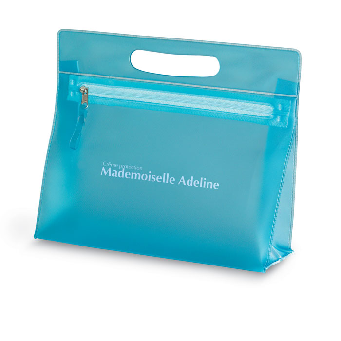 Transparent cosmetic pouch Blu item picture printed