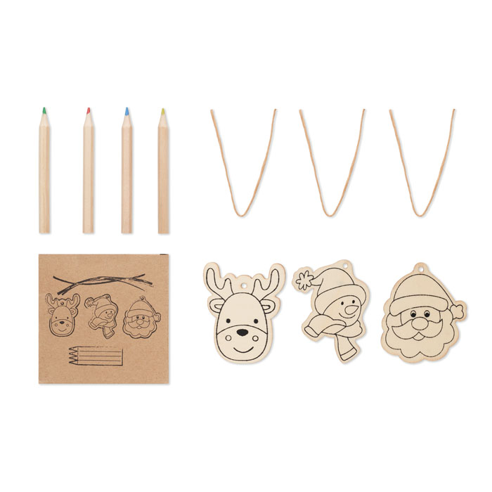 Drawing wooden ornaments set Legno item picture front