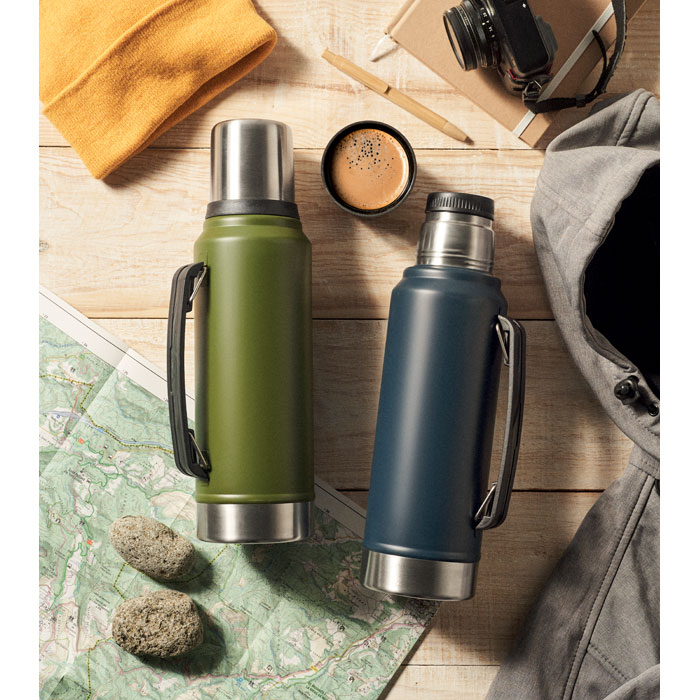 Bottiglia a doppio strato 1L Verde Scuro item picture back