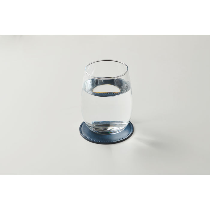 Round coaster in PU Francese Navy item detail picture