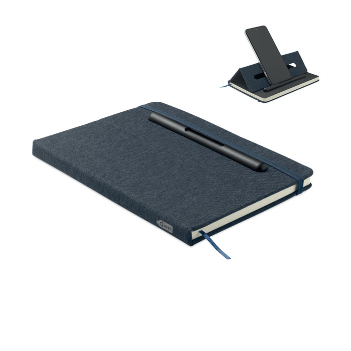 A5 notebook with phone holder Francese Navy item picture front