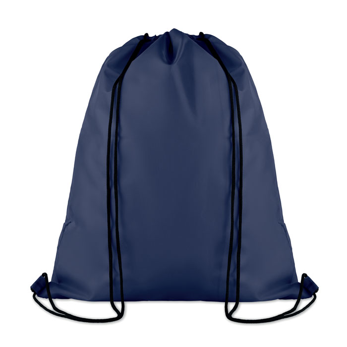 210D Polyester drawstring bag Blu item picture back