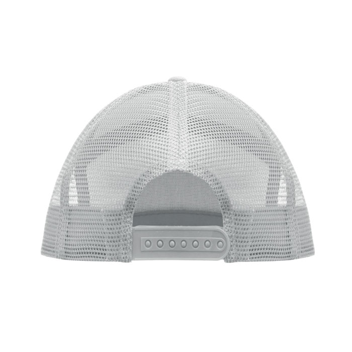7 panel flat visor cap Bianco item picture side