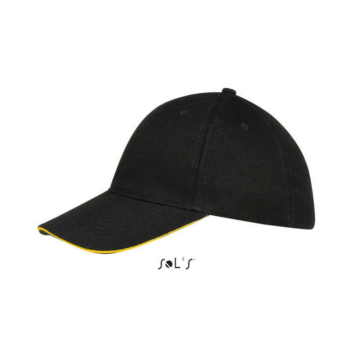 BUFFALO SIX PANEL CAP Black/Gold item picture side