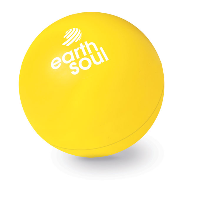 Anti-stress ball yellow item picture printed