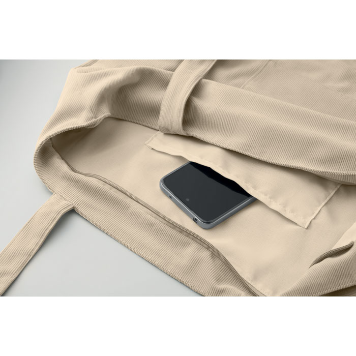Shopper grande in velluto Beige item ambiant picture