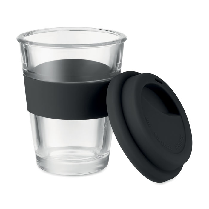 Bicchiere in vetro. 350ml Nero item picture side