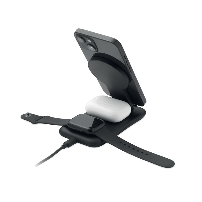 Caricatore wireless 3 in 1 da 15 W Nero item picture 7