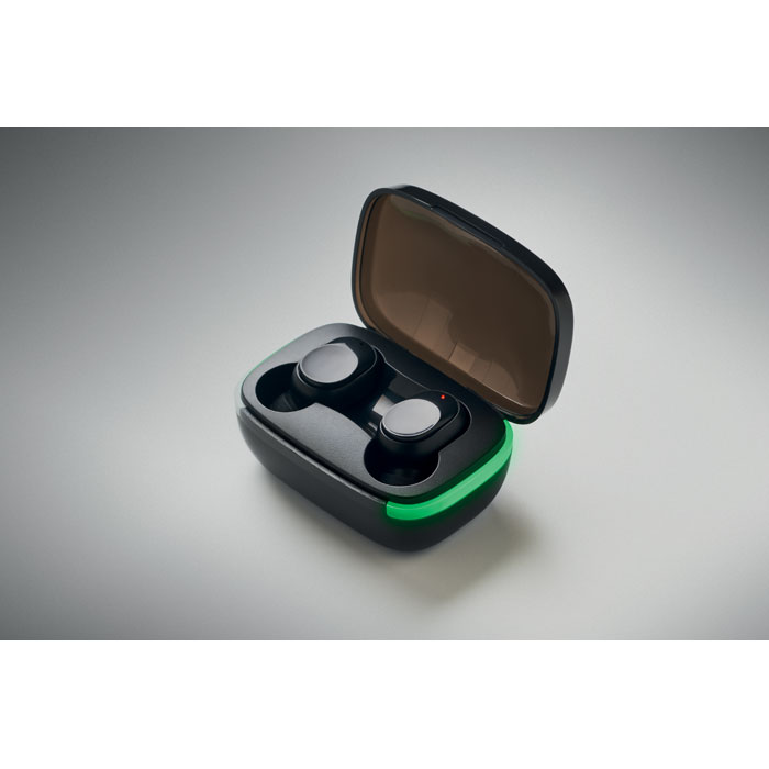 TWS earbuds with charging case Nero item detail picture