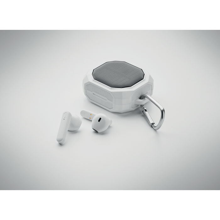 TWS earbuds with solar charger Bianco item picture 6