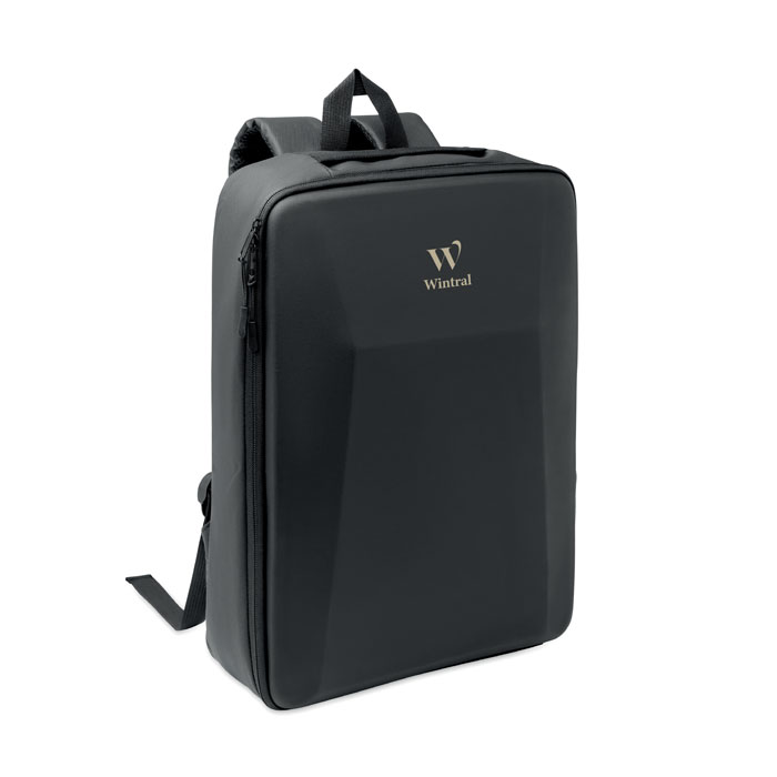 15" hard shell RPET backpack Nero item picture printed