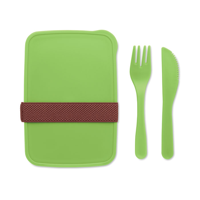 Lunch box with cutlery Lime item picture side