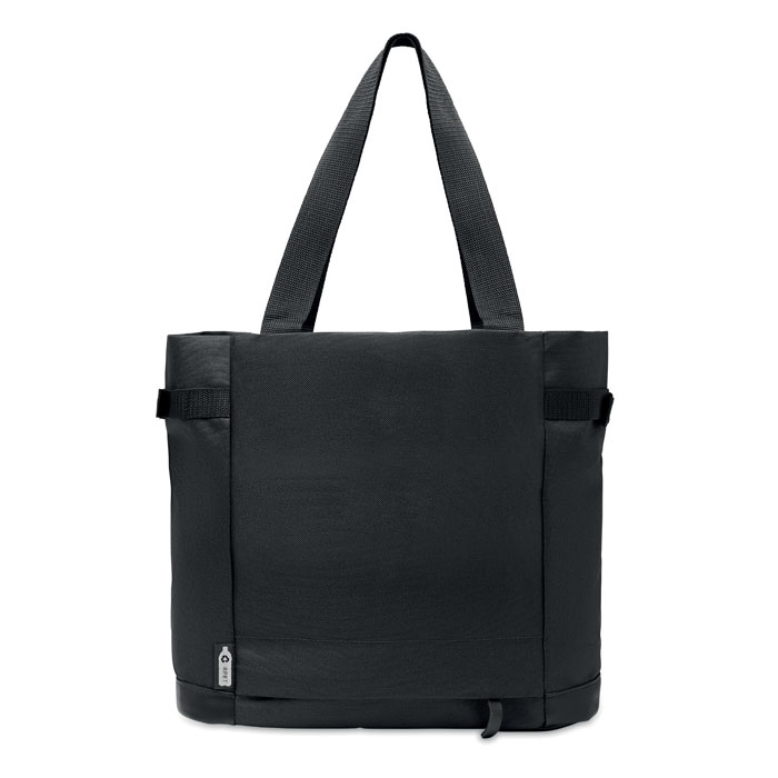 Borsa a tracolla in RPET 600D Nero item picture top