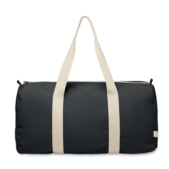 Recycled cotton sports bag Nero item picture top