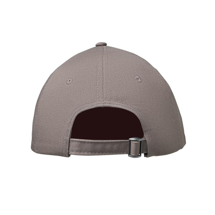 6 panel cotton baseball cap Grigio item picture back