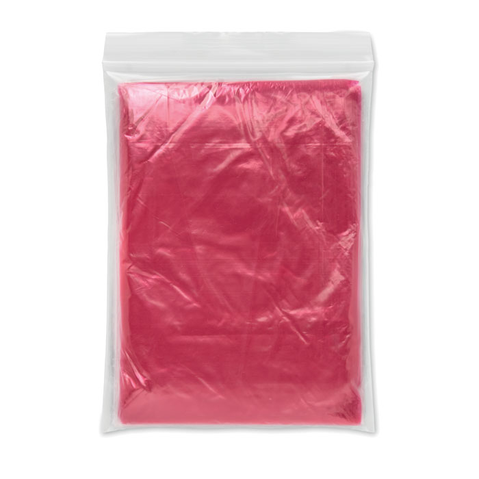 Poncho pieghevole in polybag Rosso item picture open