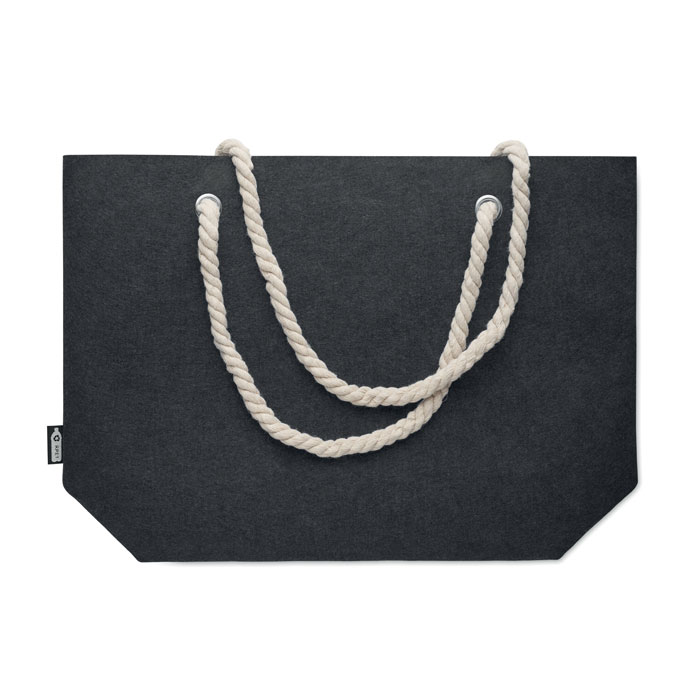 Borsa da spiaggia in feltro RPET Grigio Pietra item picture top