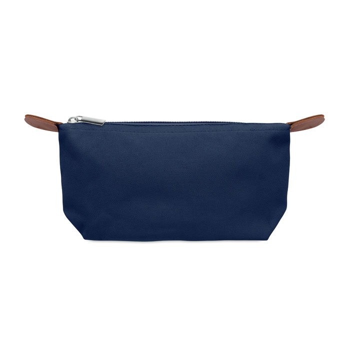 Cosmetic bag in 600D RPET Blu item picture back