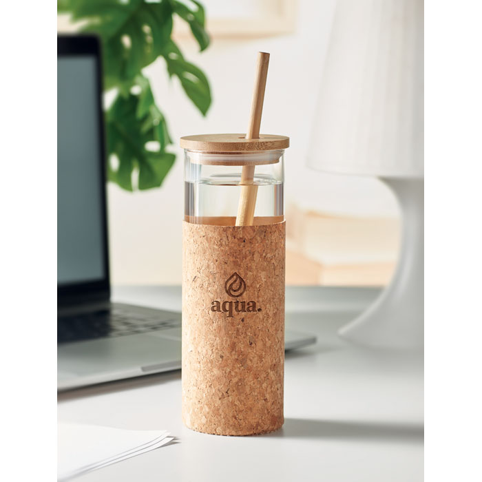 Glass tumbler sleeve 450 ml Beige item picture printed