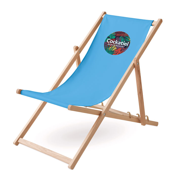 Sedia da spiaggia in legno Turchese item picture printed