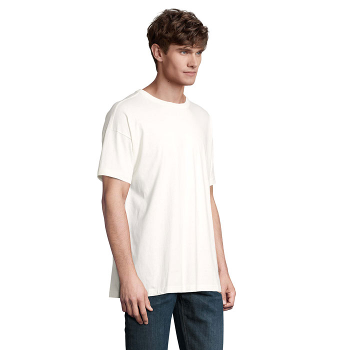 BOXY MEN OVERSIZED T-SHIRT Bianco Sporco item picture side