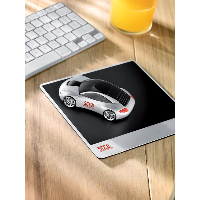 Wireless mouse in car shape Argento Opaco item picture printed