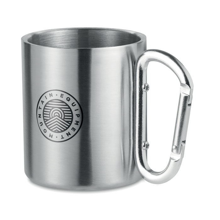 Metal mug & carabiner handle Argento Opaco item picture printed