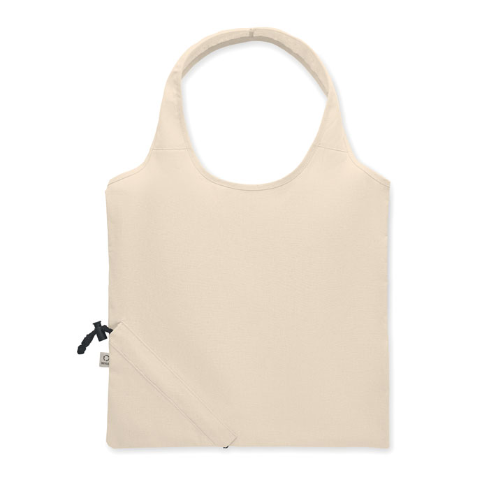 Foldable shopping bag 140 gr/m² Beige item picture side