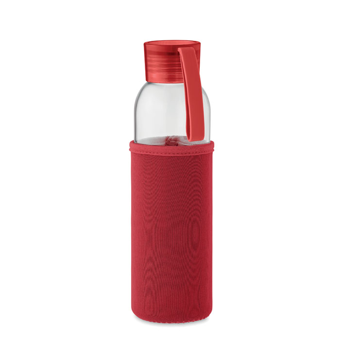 Recycled glass bottle 500 ml Rosso item picture front