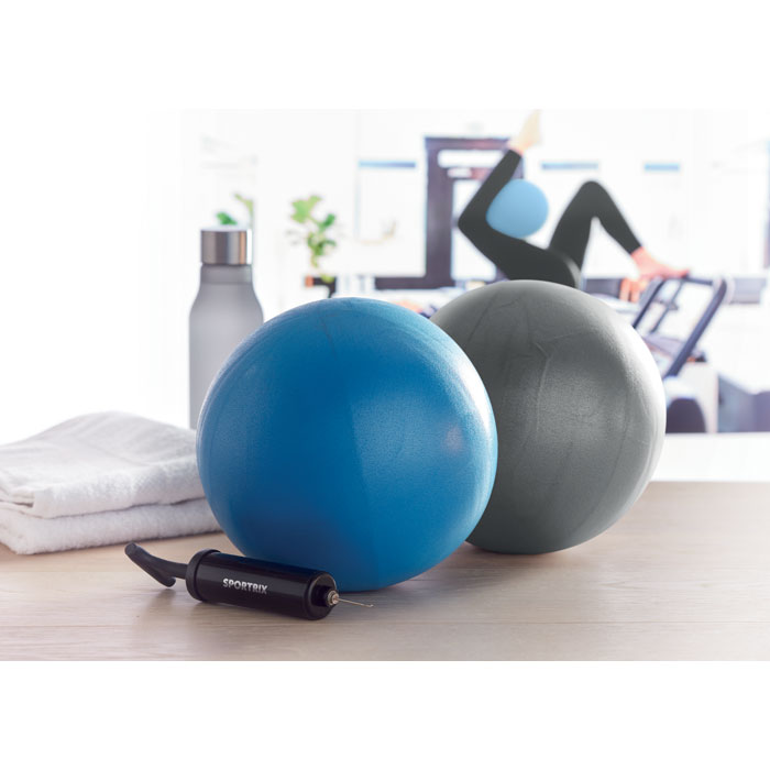 Small Pilates ball with pump Blu item picture printed
