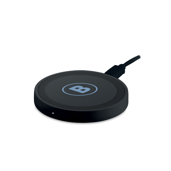 Small wireless charger 5W Nero item picture printed