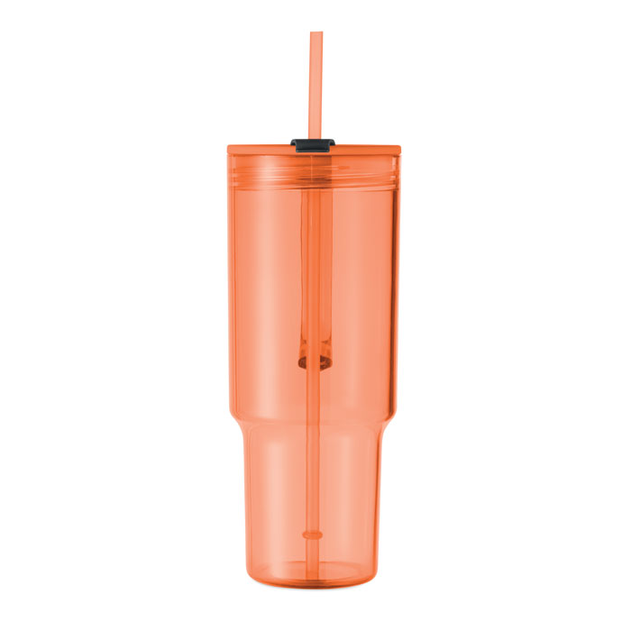 Bicchiere RPET 1200ml Arancio Trasparente item picture open