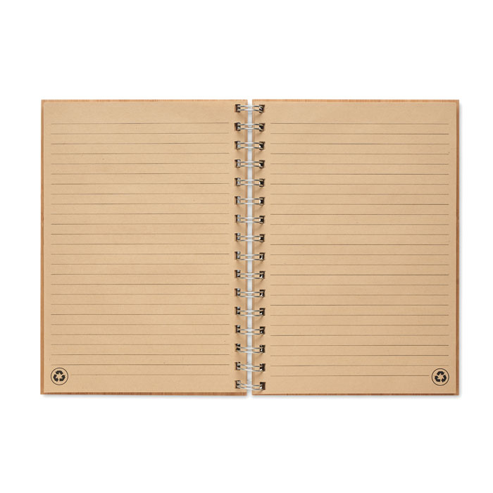 Notebook A5 in bamboo rilegato wood item picture back