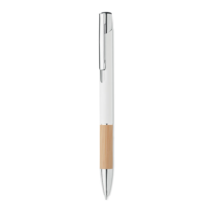 Penna a pulsante in alluminio Bianco item picture front