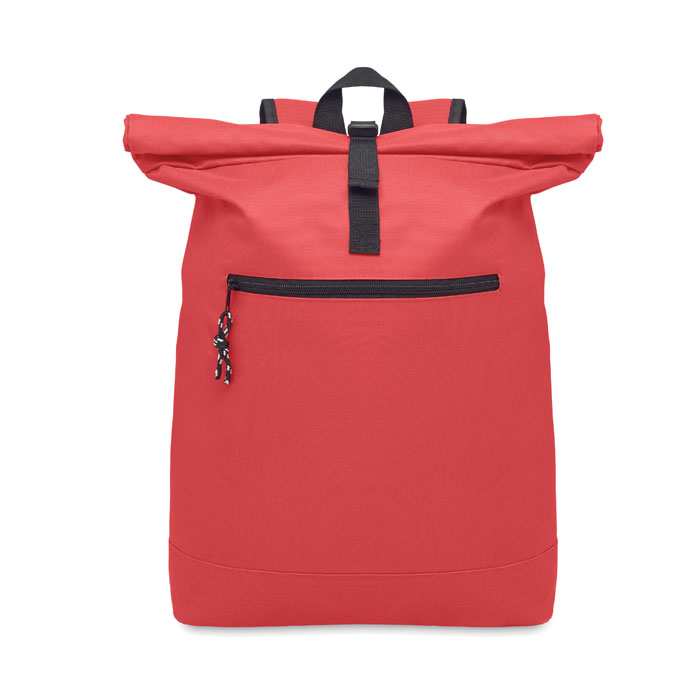 600Dpolyester rolltop backpack Rosso item picture front