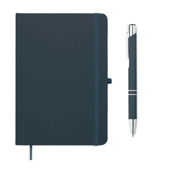 Set notebook A5 in PU Francese Navy item picture front