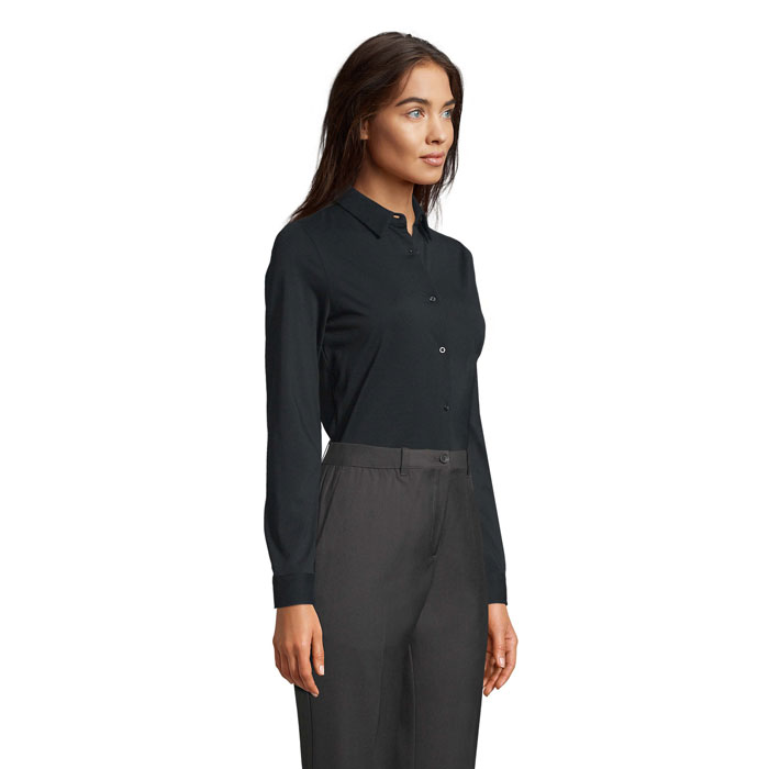 BALTHAZAR WOMEN SHIRT Nero Profondo item picture side