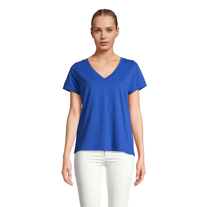 REGENT V T-SHIRT WOMEN Blu Royal item picture front