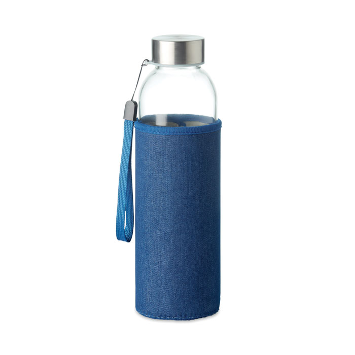 Bottiglia in vetro con pouch blue item picture front