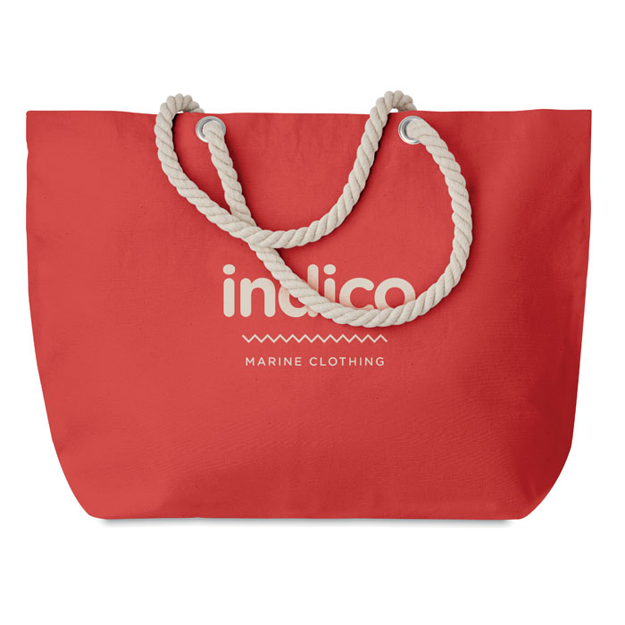 Beach bag with cord handle Rosso item picture printed