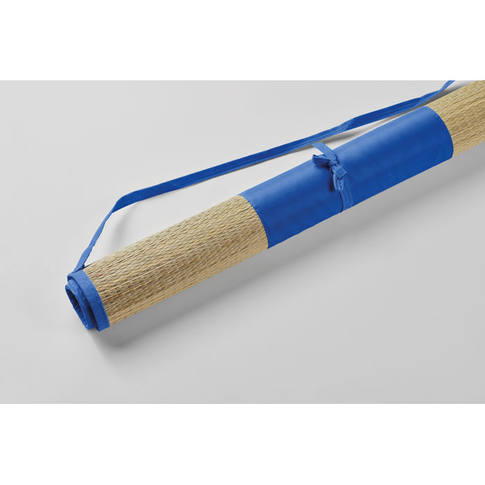 Natural straw beach mat Blu Royal item detail picture