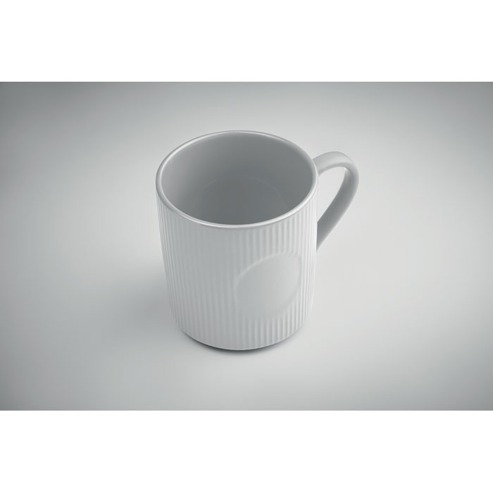 Tazza in ceramica a coste 340 m Bianco item detail picture