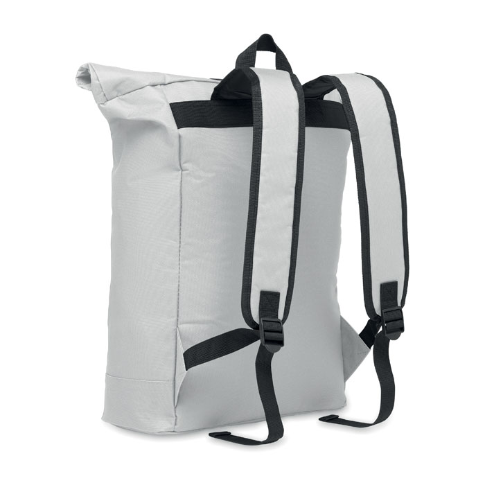 600Dpolyester rolltop backpack Bianco item picture back