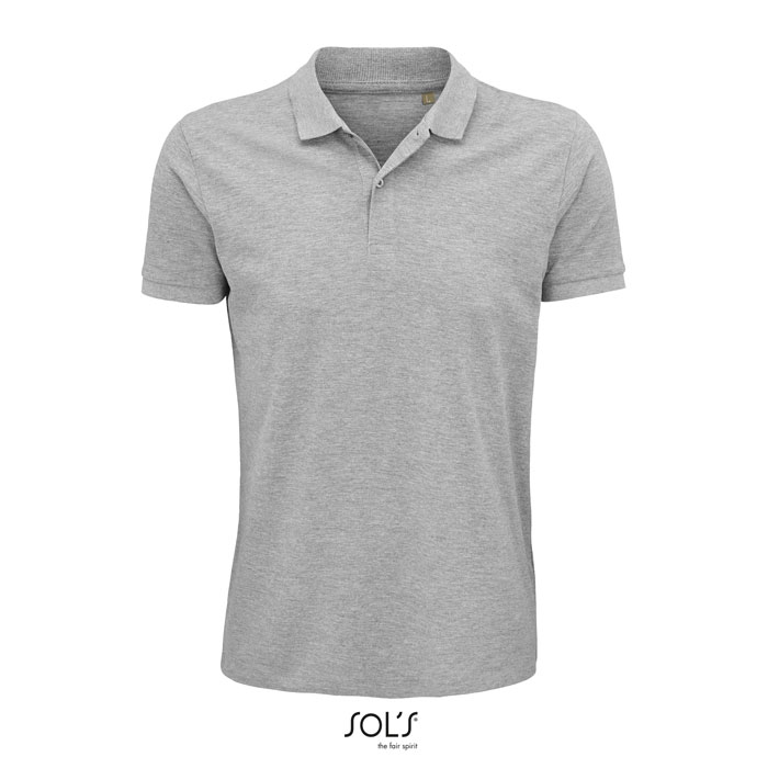 PLANET UOMO POLO 170g grey melange item picture front