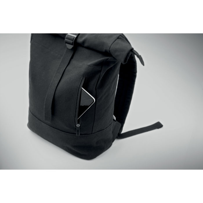 Rolltop 15'' laptop backpack Nero item picture side