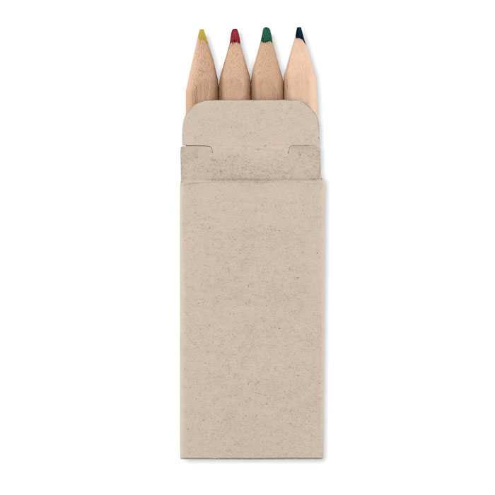 4 mini coloured pencils Beige item picture front