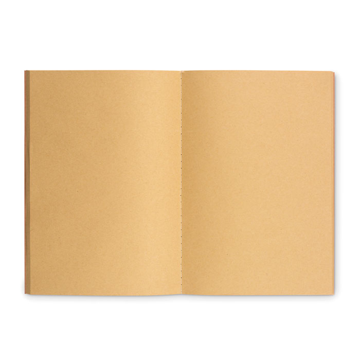 A5 recycled notebook 80 plain Beige item picture back