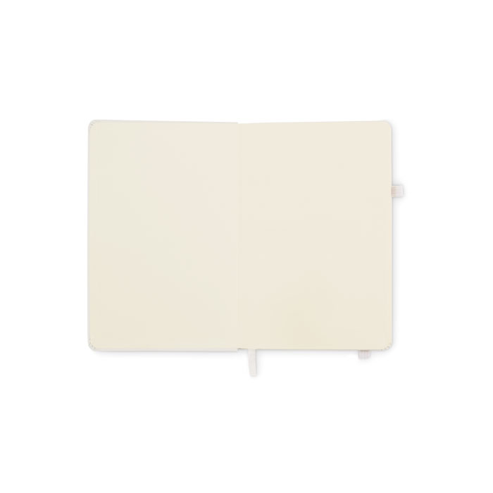 Notebook A5 in PU riciclato white item picture back