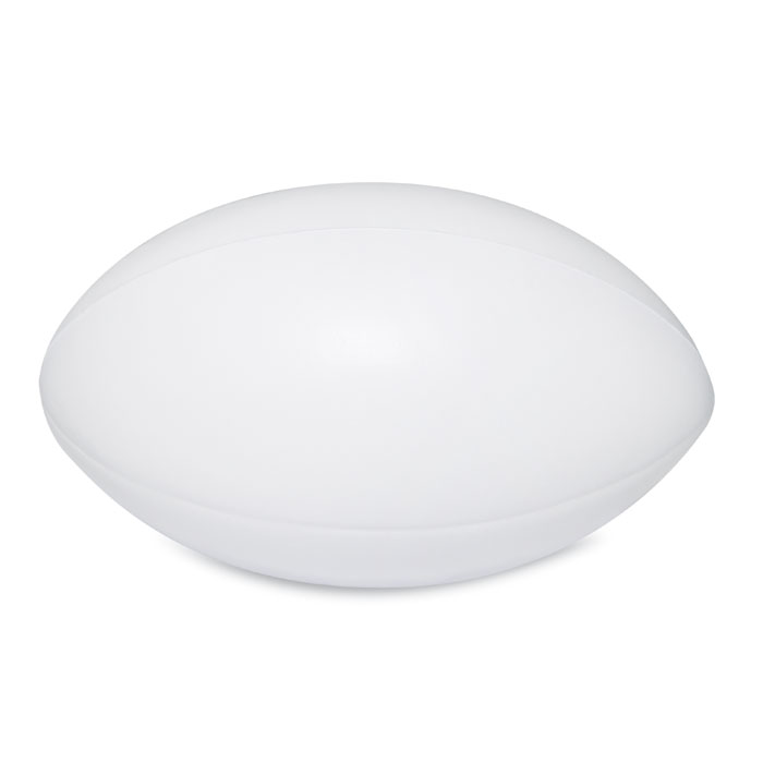 Anti-stress PU rugby ball white item picture front